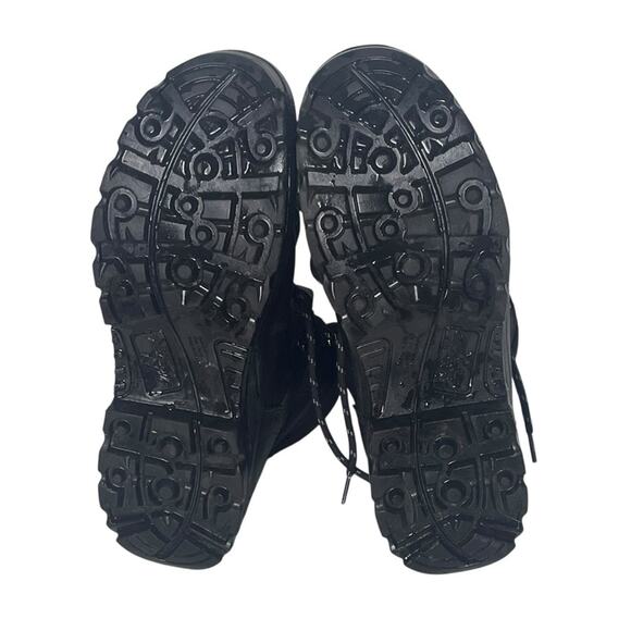 Thorogood Black Leather Biker Boots Mens 11.5 Waterproof Workwear Rugged Hiking - Picture 5 of 11